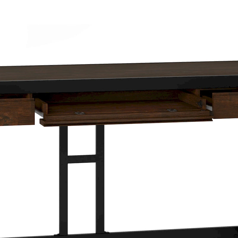 Bureau de style industriel en acacia massif