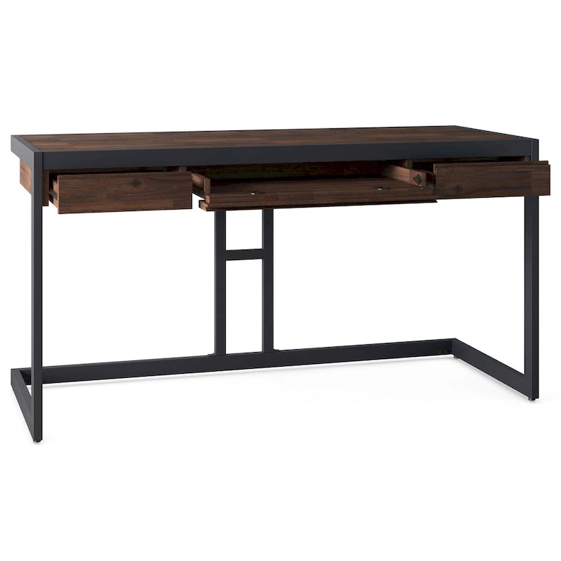 Bureau de style industriel en acacia massif