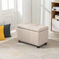Banc de rangement en tissu à couvercle rabattable