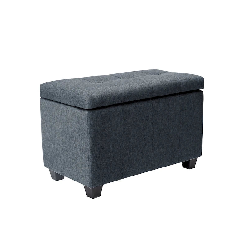 Banc de rangement en tissu à couvercle rabattable