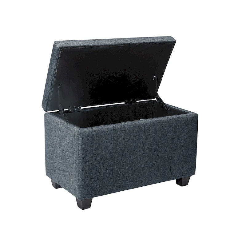 Banc de rangement en tissu à couvercle rabattable