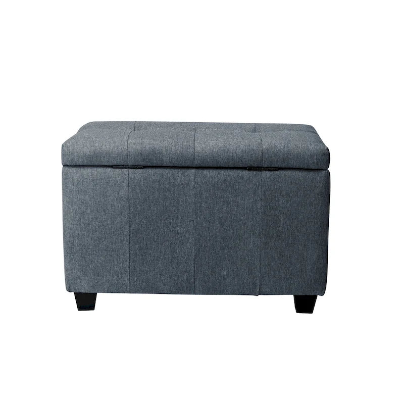 Banc de rangement en tissu à couvercle rabattable