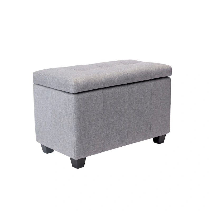 Banc de rangement en tissu à couvercle rabattable