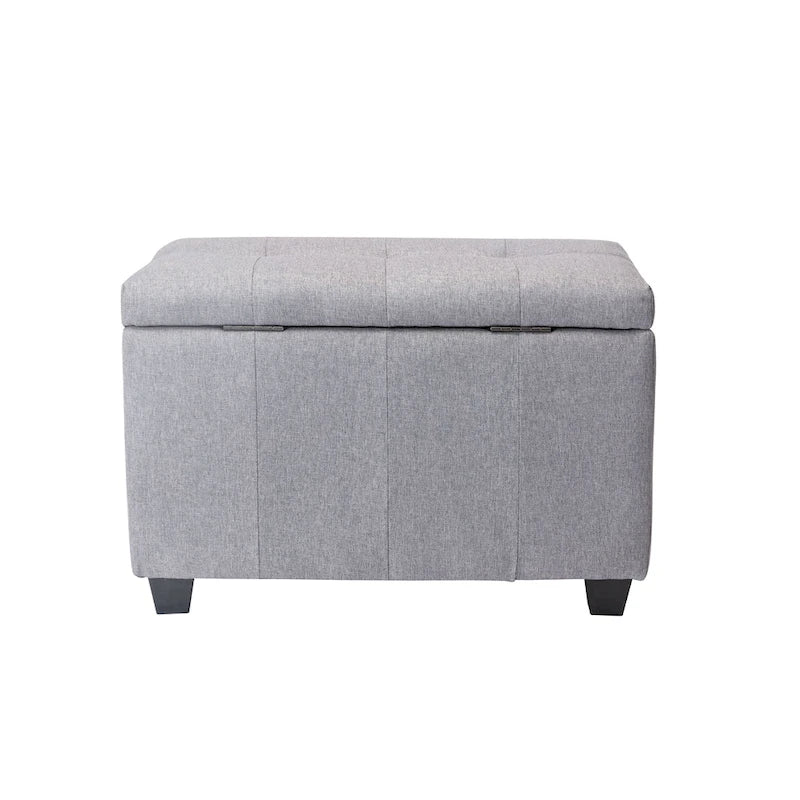 Banc de rangement en tissu à couvercle rabattable