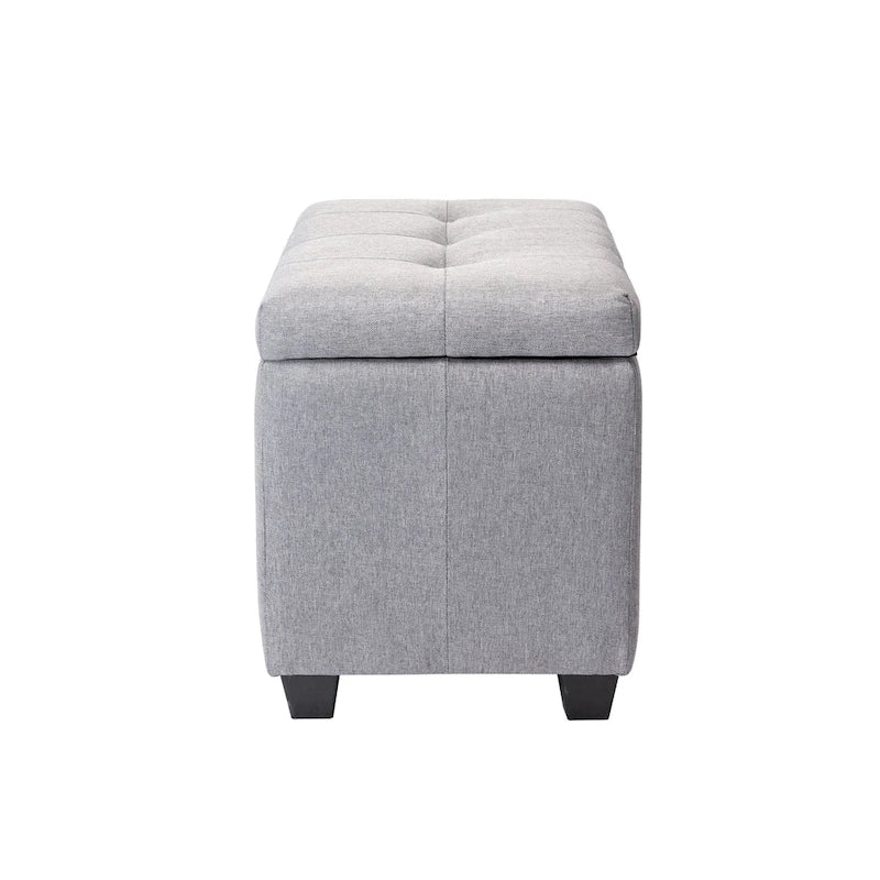 Banc de rangement en tissu à couvercle rabattable