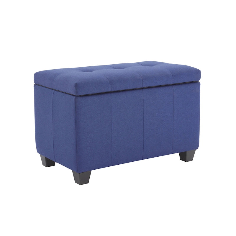 Banc de rangement en tissu à couvercle rabattable