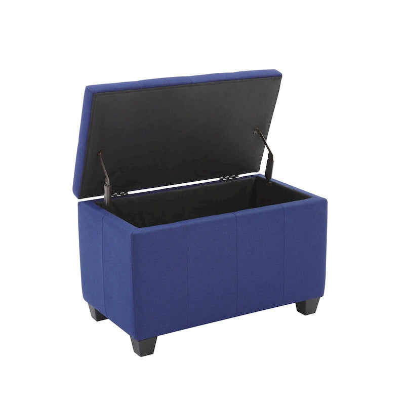 Banc de rangement en tissu à couvercle rabattable