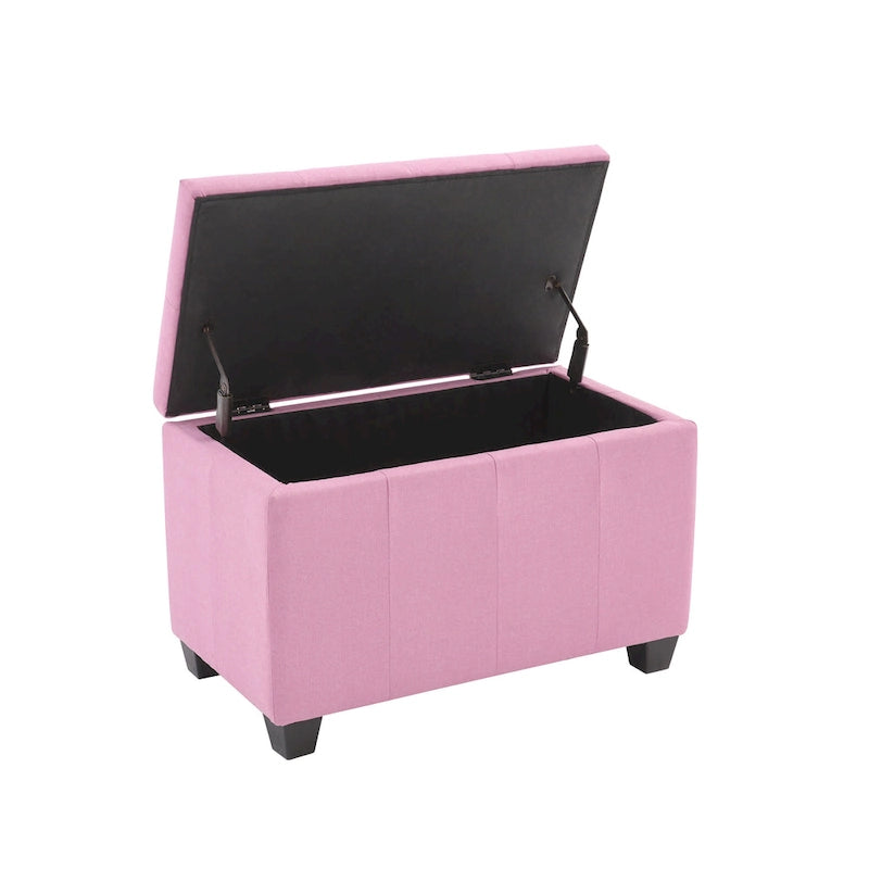 Banc de rangement en tissu à couvercle rabattable