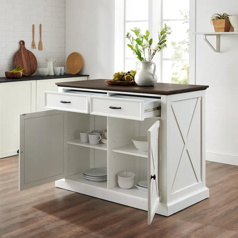 Îlot de cuisine - 23,63 pouces (profondeur) x 47,75 pouces (largeur) x 36,25 pouces (hauteur)