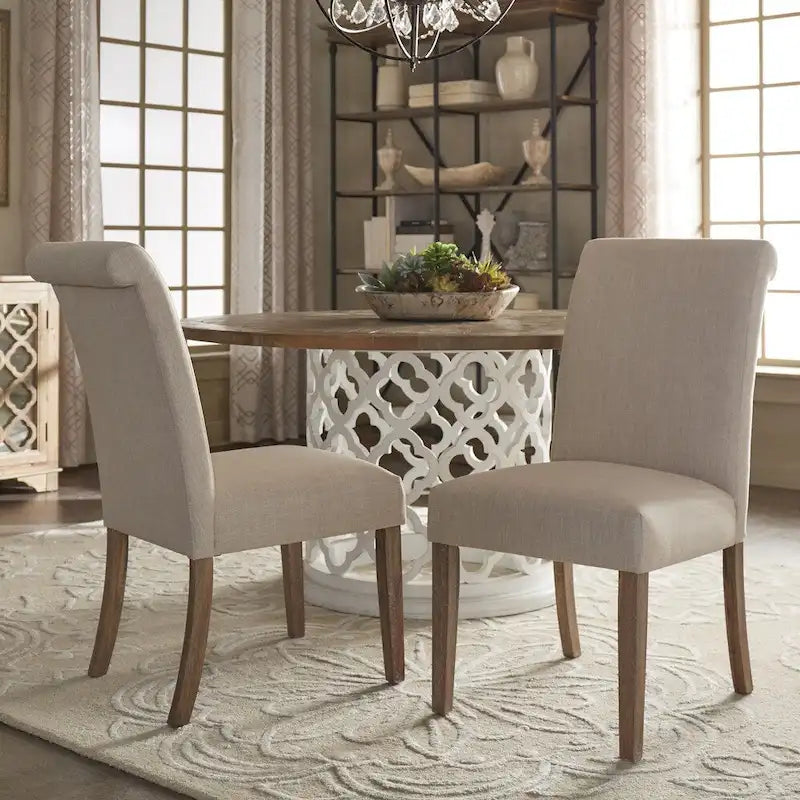 Housse de siège amovible, chaise Parsons à dossier roulé (lot de deux).
