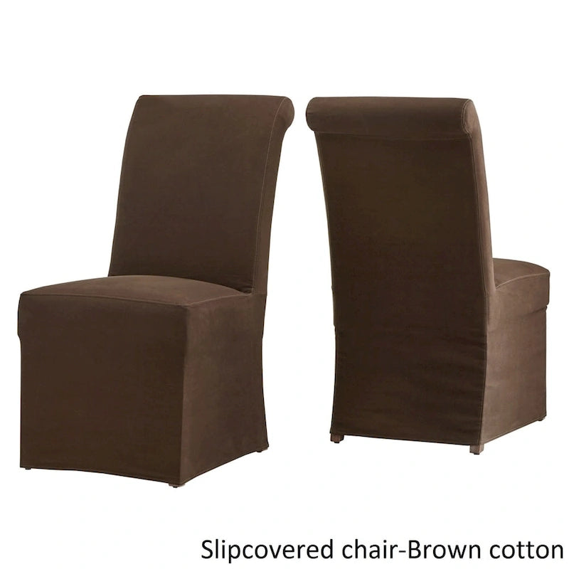 Housse de siège amovible, chaise Parsons à dossier roulé (lot de deux).