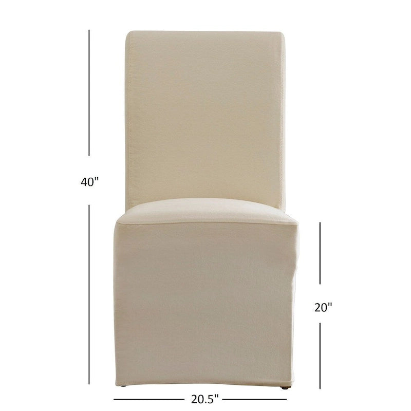 Housse de siège amovible, chaise Parsons à dossier roulé (lot de deux).