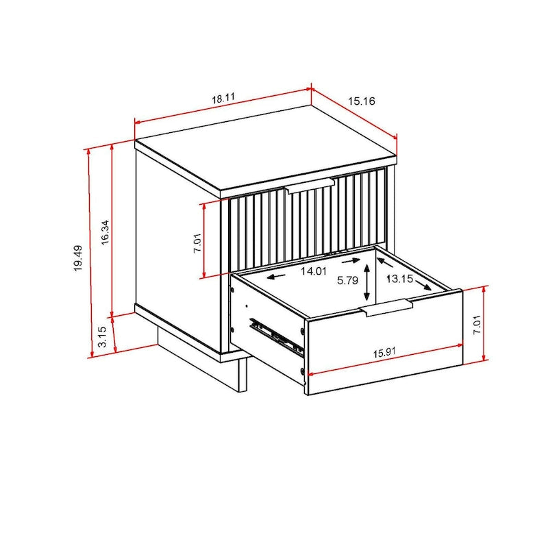 Ensemble de 2 tables de chevet médiévales en bois massif à double tiroir