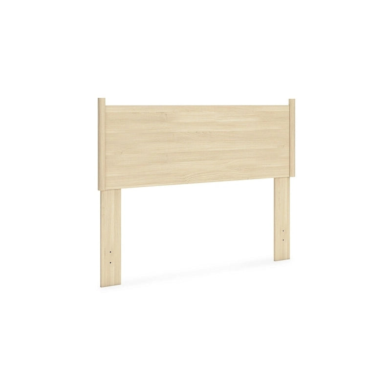Tête de lit en panneaux marron avec coiffeuse et table de chevet