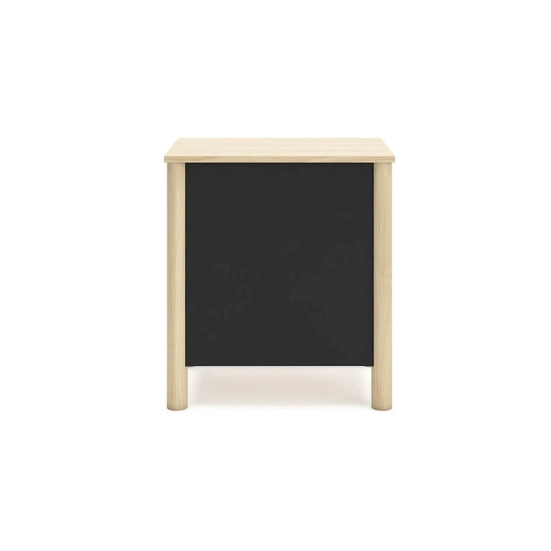 Tête de lit en panneaux marron avec coiffeuse et table de chevet