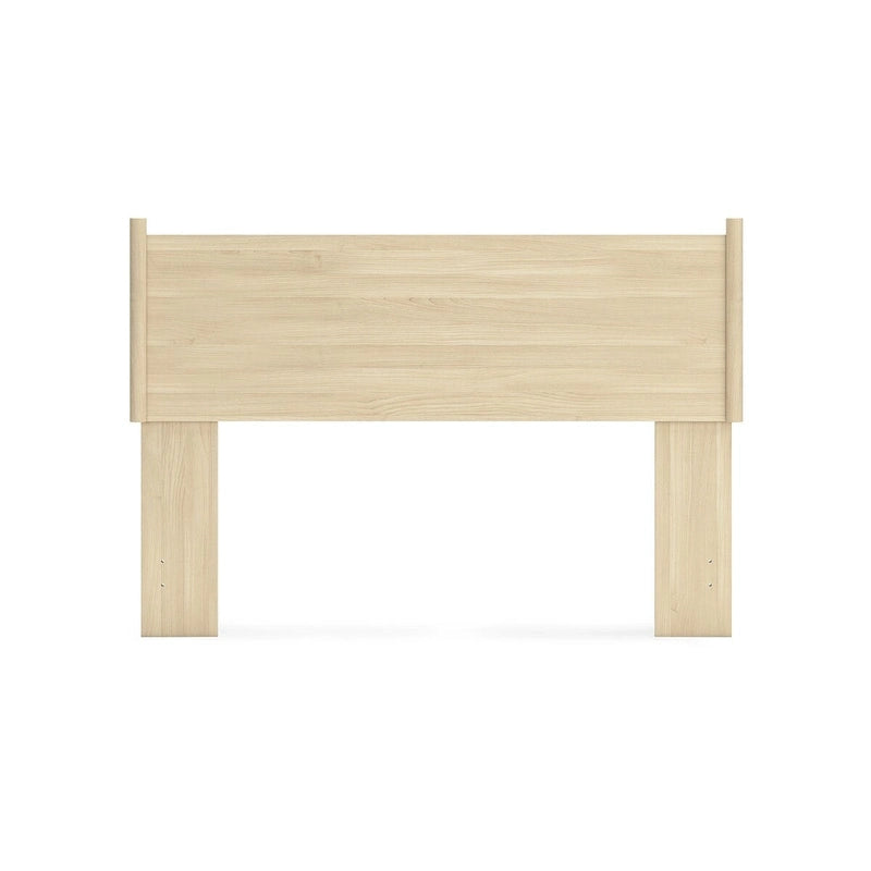 Tête de lit en panneaux marron avec coiffeuse et table de chevet