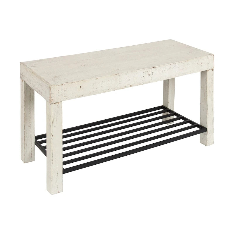 Banc à l'entrée de la ferme