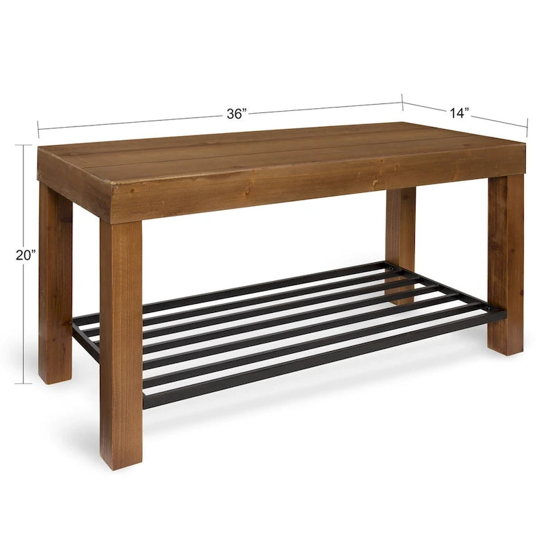 Banc à l'entrée de la ferme