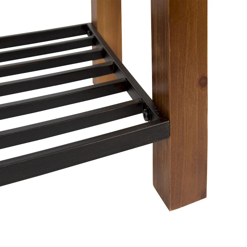 Banc à l'entrée de la ferme