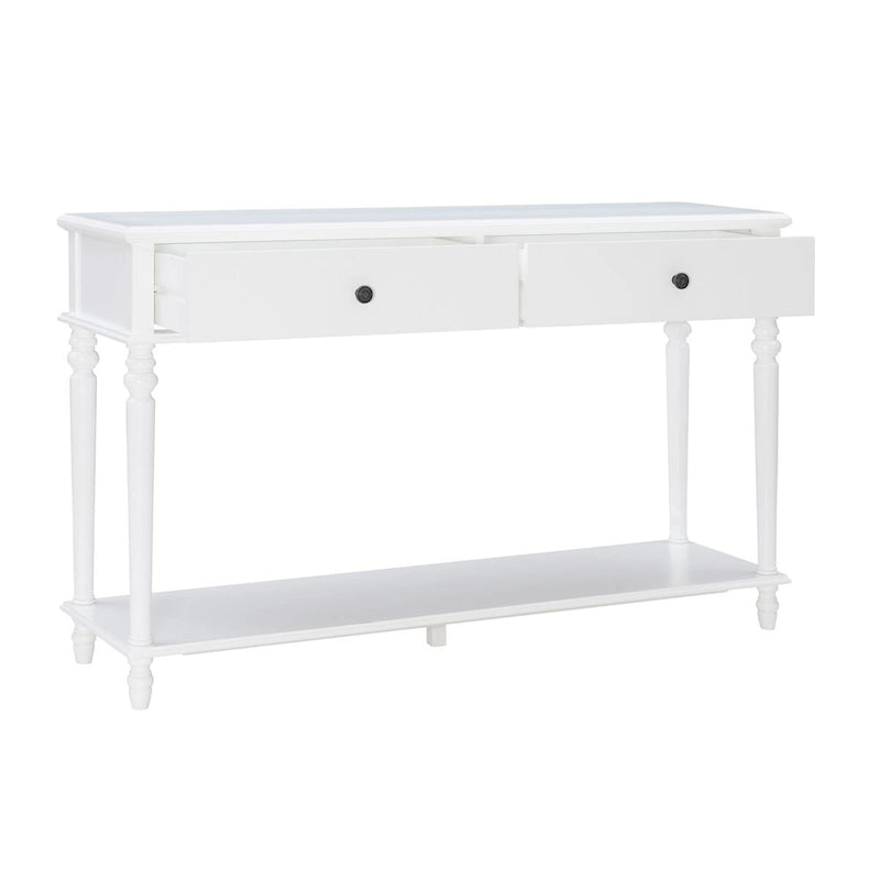 Table d'entrée en bois massif blanc