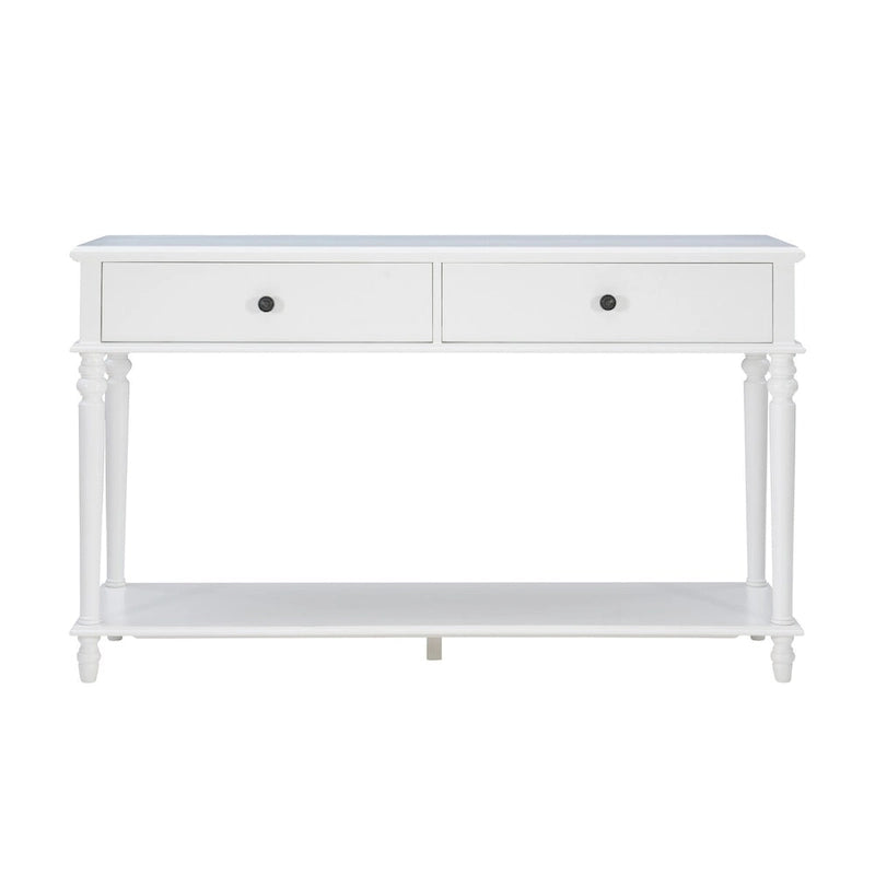 Table d'entrée en bois massif blanc