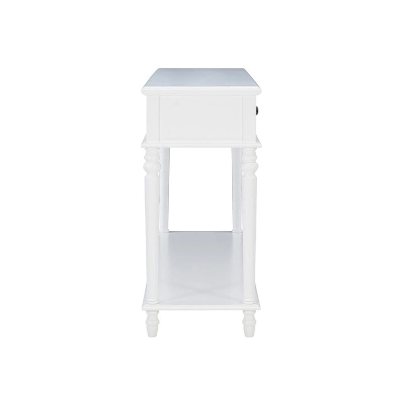 Table d'entrée en bois massif blanc