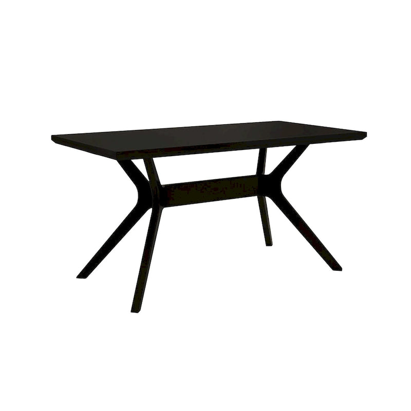 Table de salle à manger rectangulaire à pieds croisés