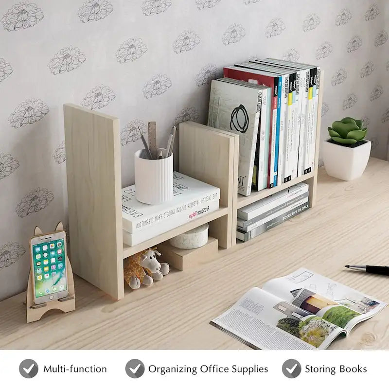 Étagère de rangement de bureau en bois