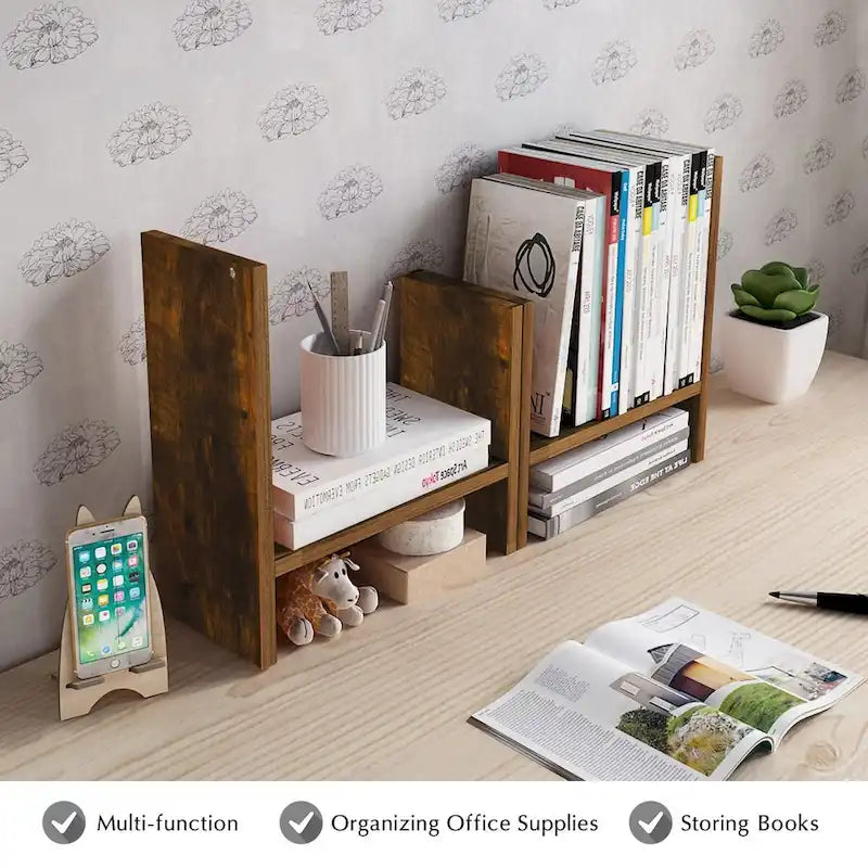 Étagère de rangement de bureau en bois