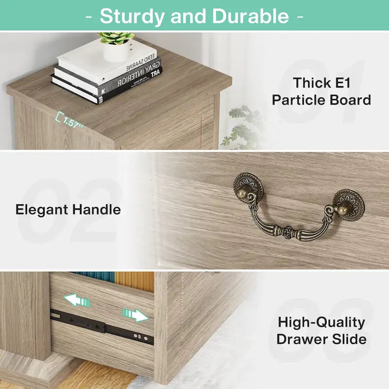 Classeur vertical en bois à 4 tiroirs de 130 cm de haut, pour formats A4/Lettre