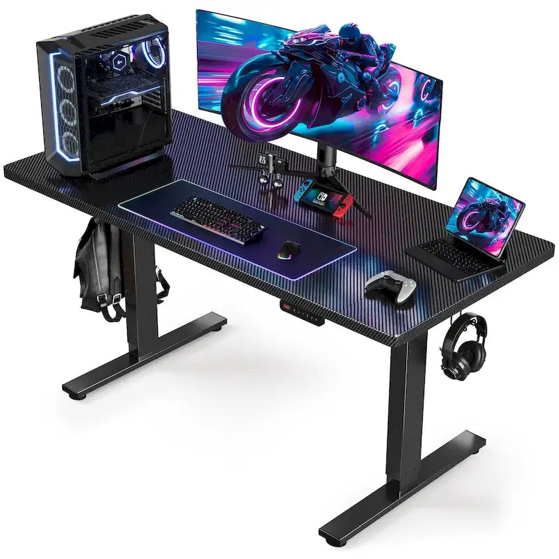 Bureau informatique de 48 x 24 pouces, réglable en hauteur, bureau électrique réglable en hauteur
