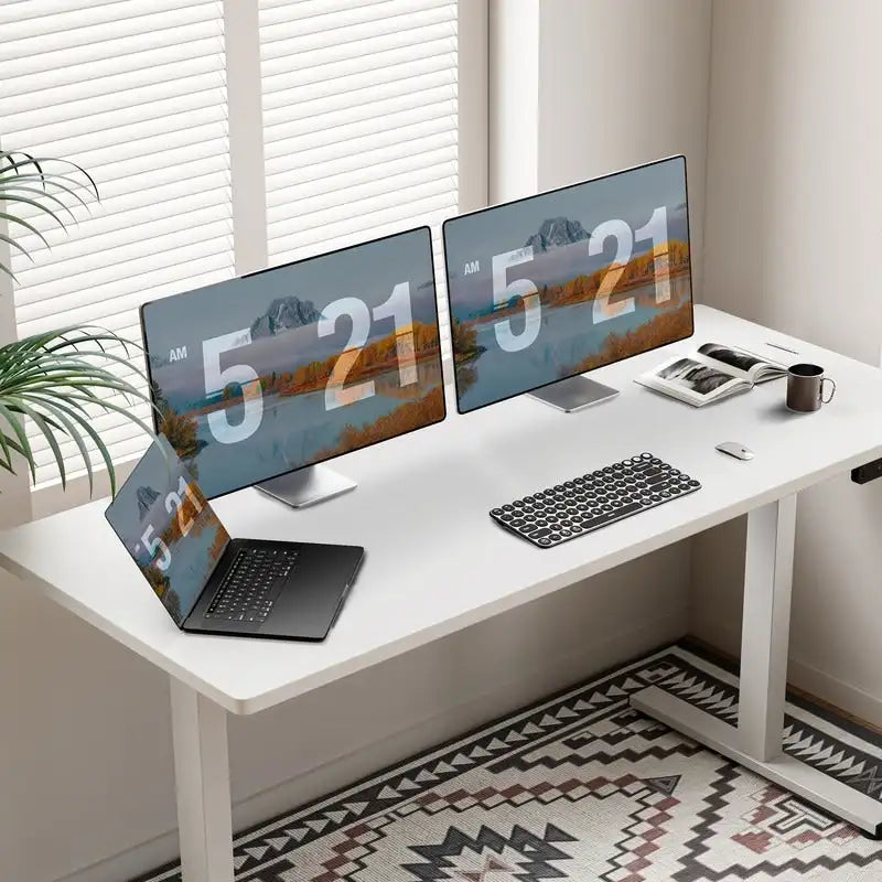 Bureau informatique de 48 x 24 pouces, réglable en hauteur, bureau électrique réglable en hauteur