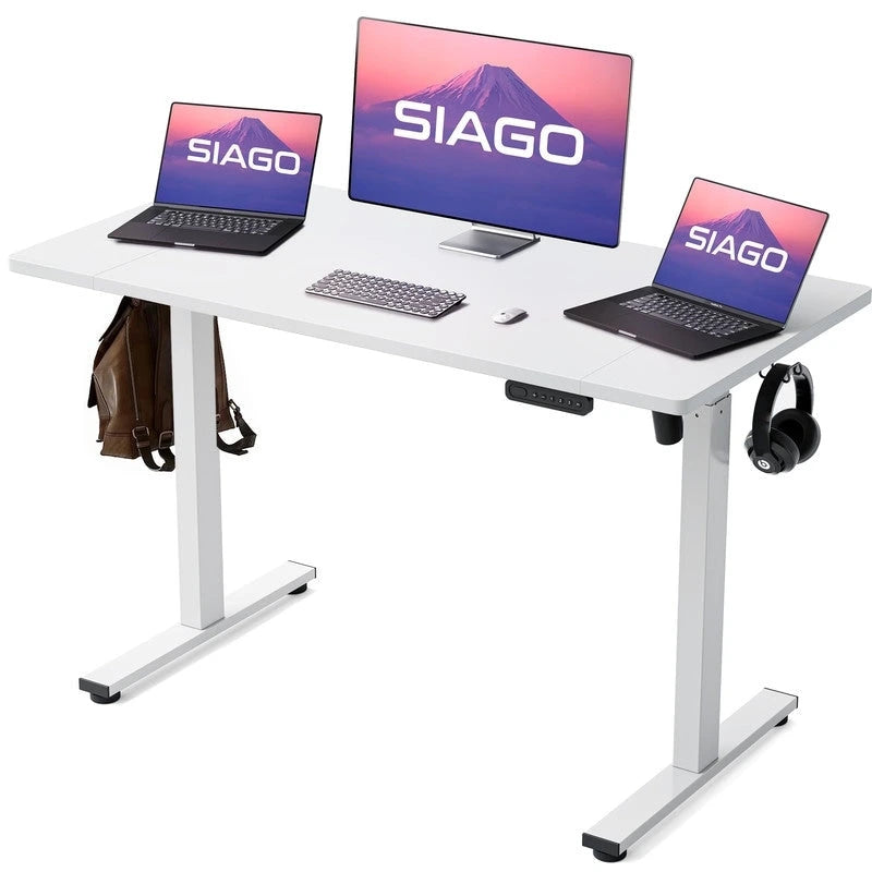 Bureau informatique de 48 x 24 pouces, réglable en hauteur, bureau électrique réglable en hauteur