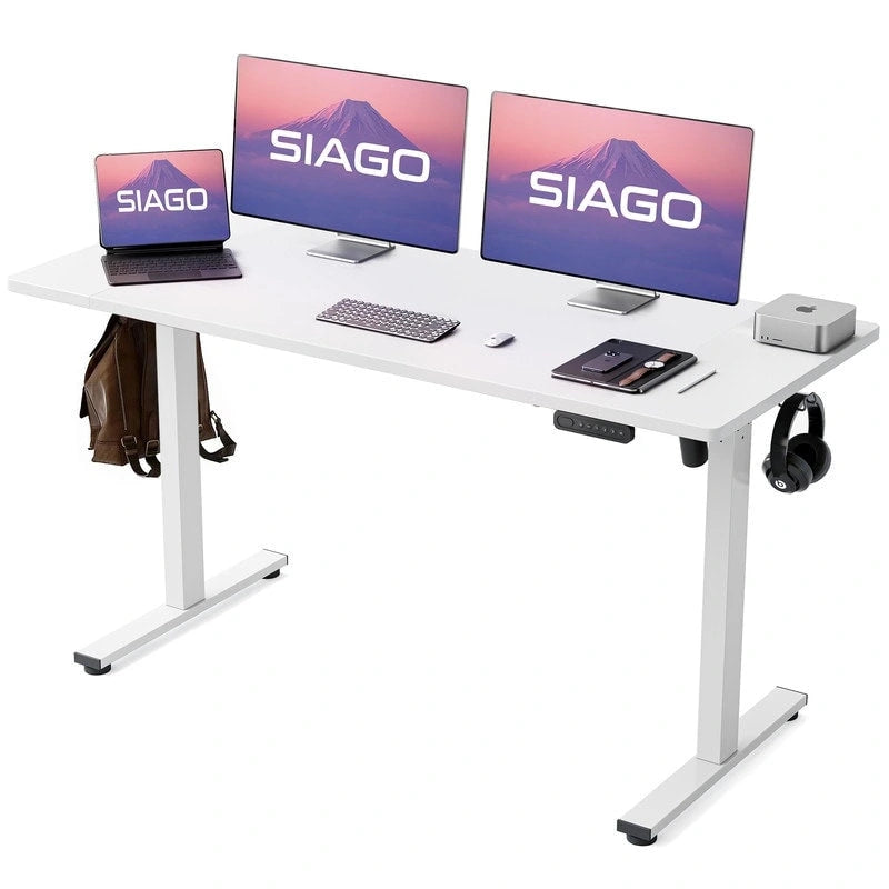 Bureau informatique de 48 x 24 pouces, réglable en hauteur, bureau électrique réglable en hauteur