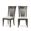 Chaises de salle à manger capitonnées avec garniture cloutée (lot de 2) — Idéales pour les coins repas, les cuisines et les salons