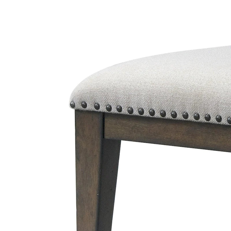 Chaises de salle à manger capitonnées avec garniture cloutée (lot de 2) — Idéales pour les coins repas, les cuisines et les salons
