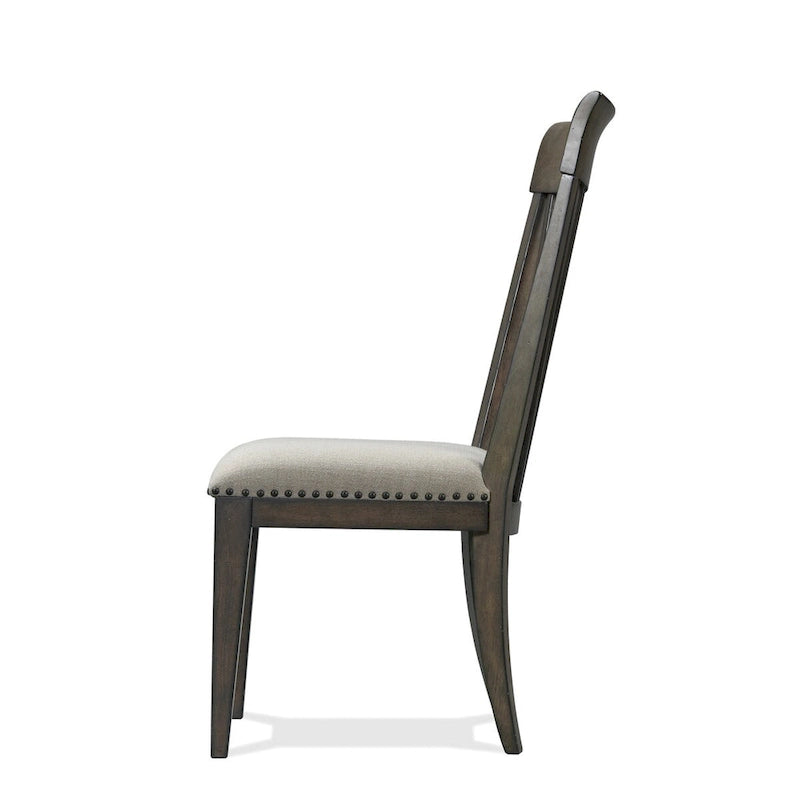 Chaises de salle à manger capitonnées avec garniture cloutée (lot de 2) — Idéales pour les coins repas, les cuisines et les salons