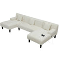 Canapé modulaire en U, canapé modulaire moderne en chenille - 45,6L x 106,3P x 26,7H